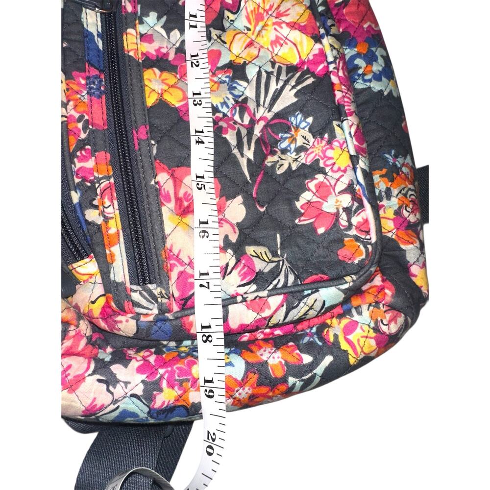 Vera Bradley Quilted Sling Backpack + Matching Wallet Floral Crossbody Travel - Picture 6 of 10